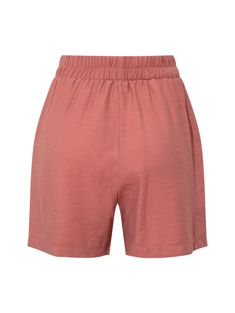 Beli Lastikli Şort - Gül Kurusu