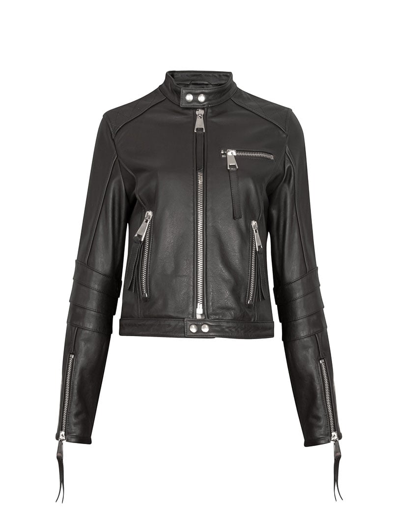 Biker Deri Ceket - Siyah