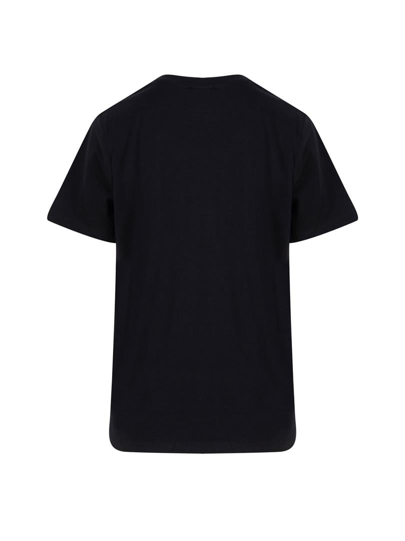 Bisiklet Yaka Oversize Tişört - Siyah