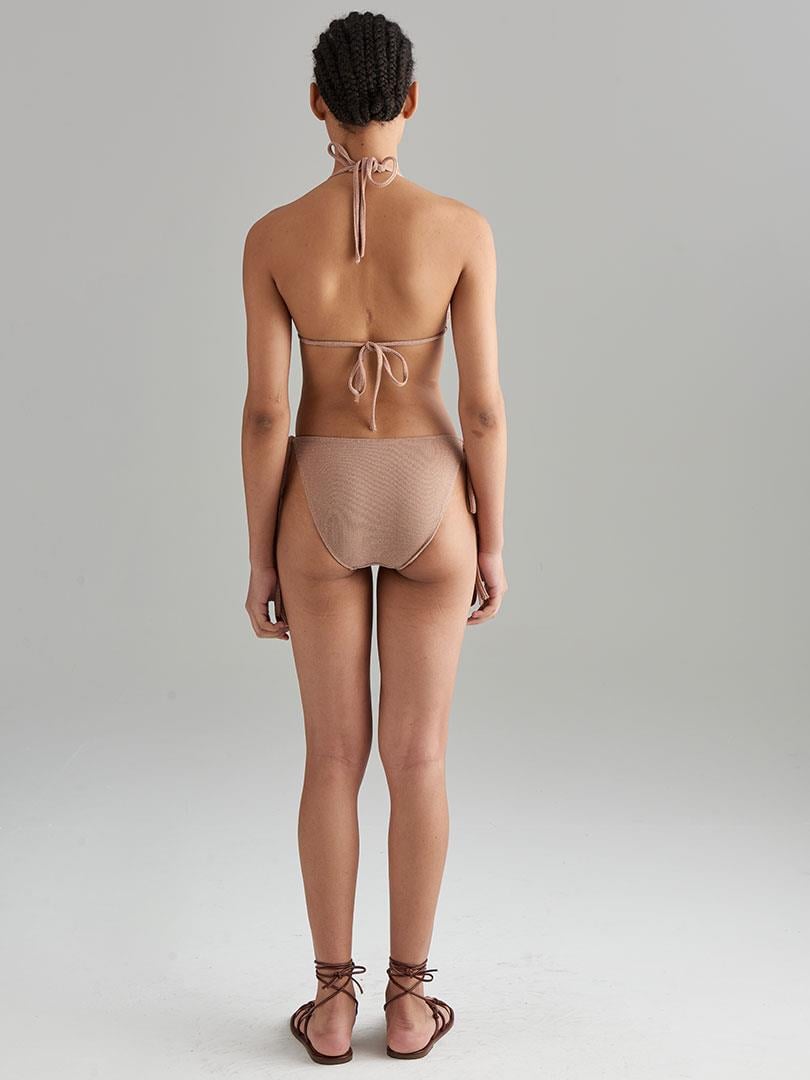 Bronz Üçgen Bikini Takımı - Kahve