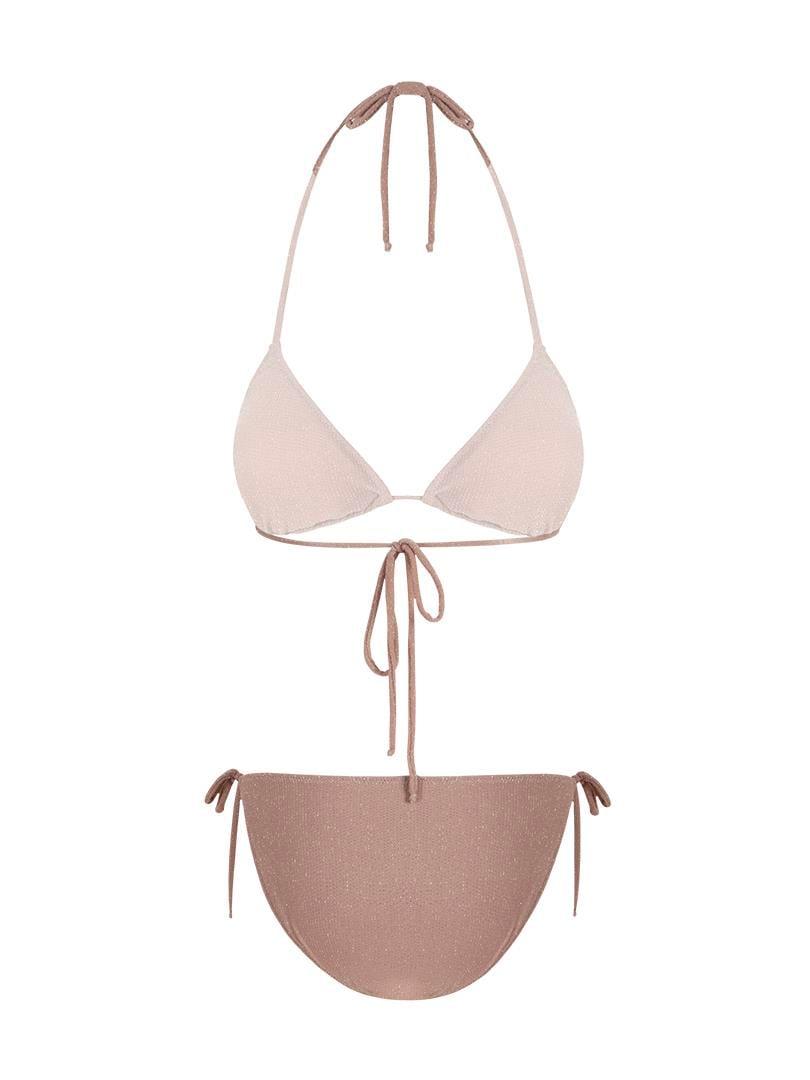 Bronz Üçgen Bikini Takımı - Kahve