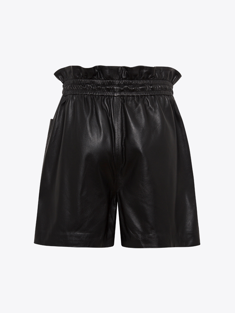 Büyük Cepli Beli Lastikli Şort - Siyah