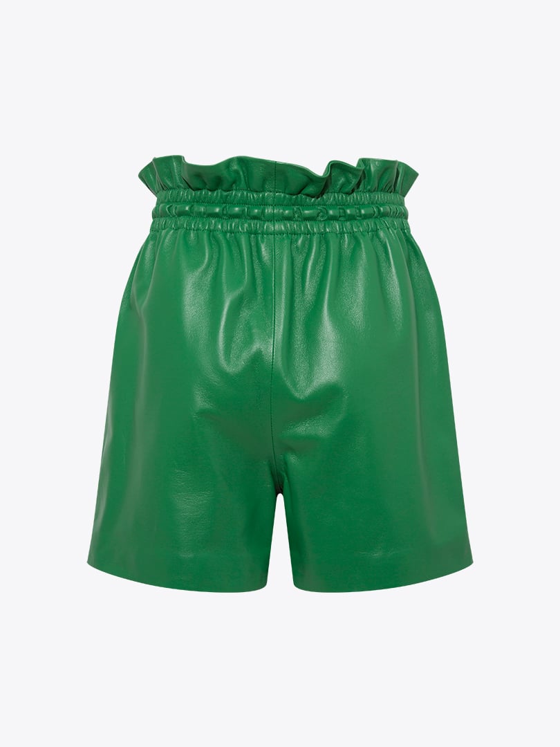 Büyük Cepli Beli Lastikli Şort - Yeşil