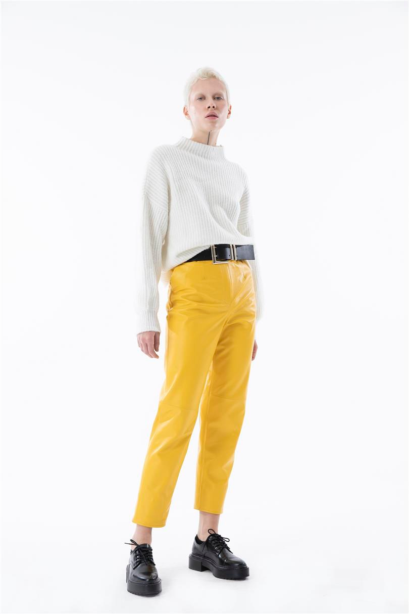 Cep Detaylı Parçalı Pantolon - Sarı