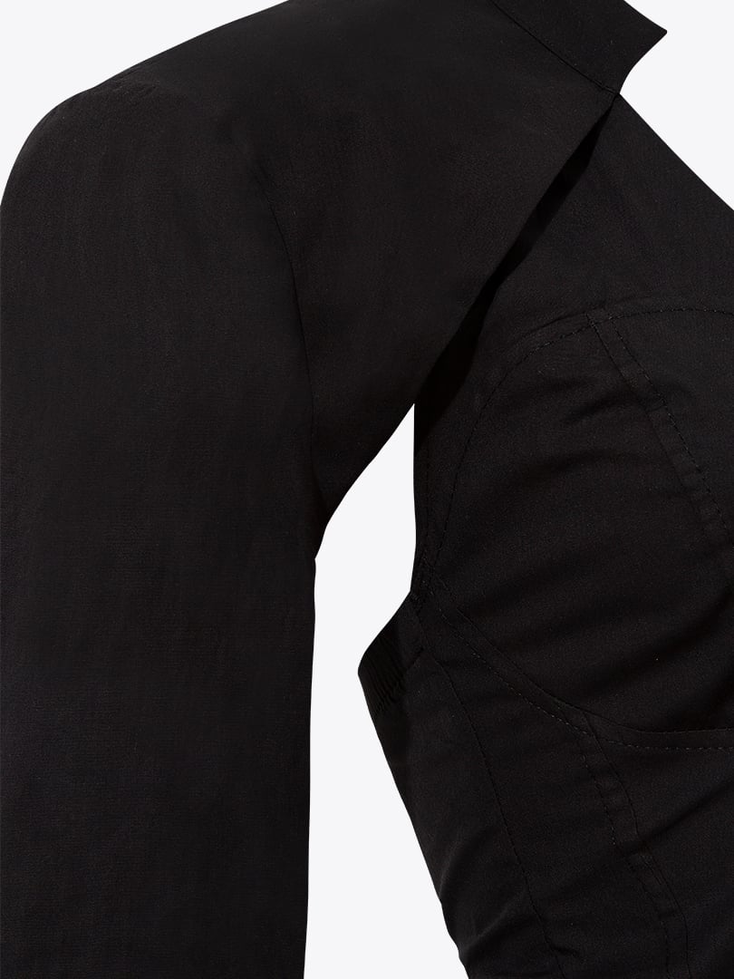 Cut Out Detaylı Gömlek - Siyah