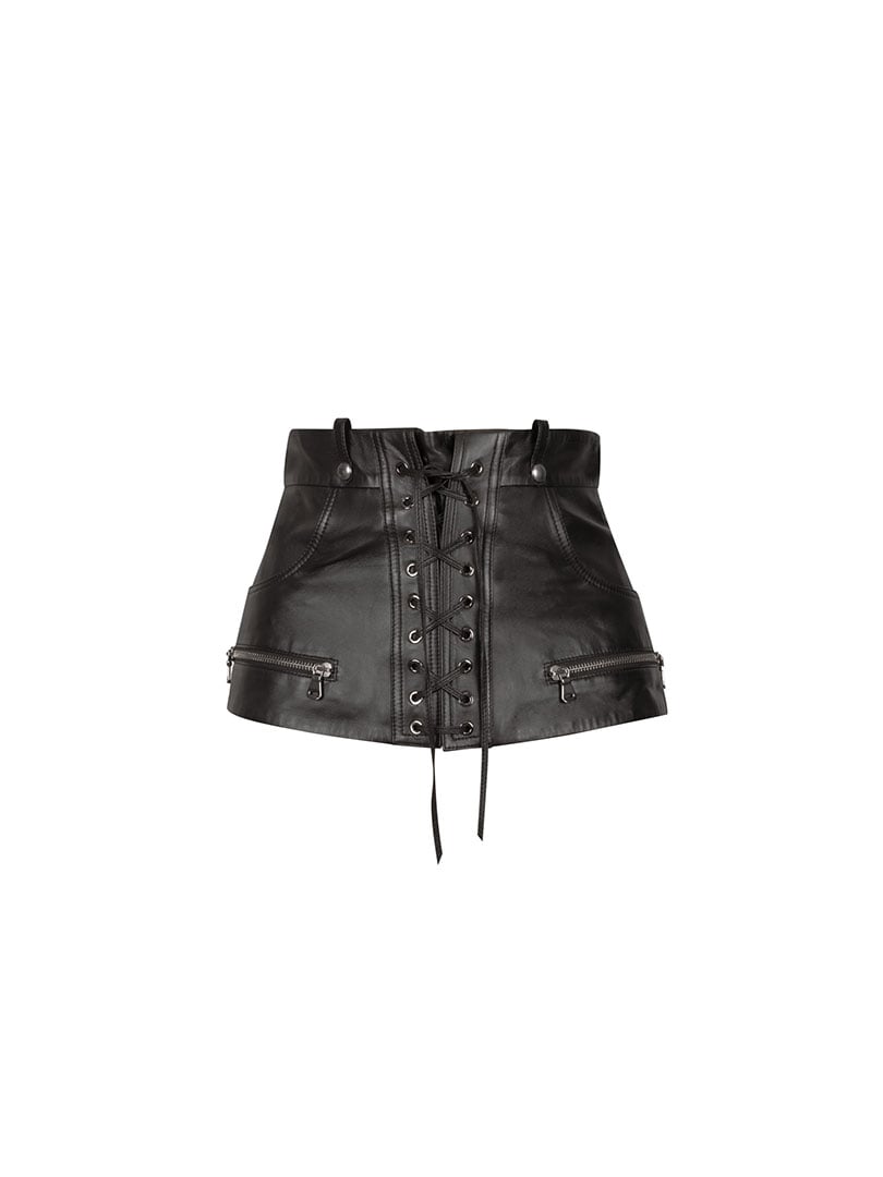 Deri Korse-Kemer - Siyah