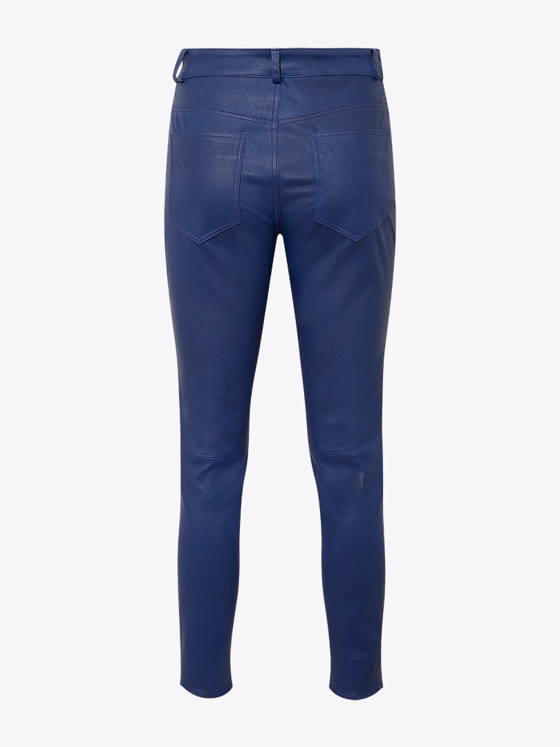 Deri Pantolon - Mavi