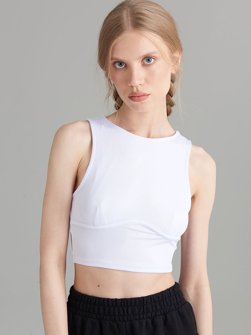 Detaylı Kaşkorse Crop Atlet