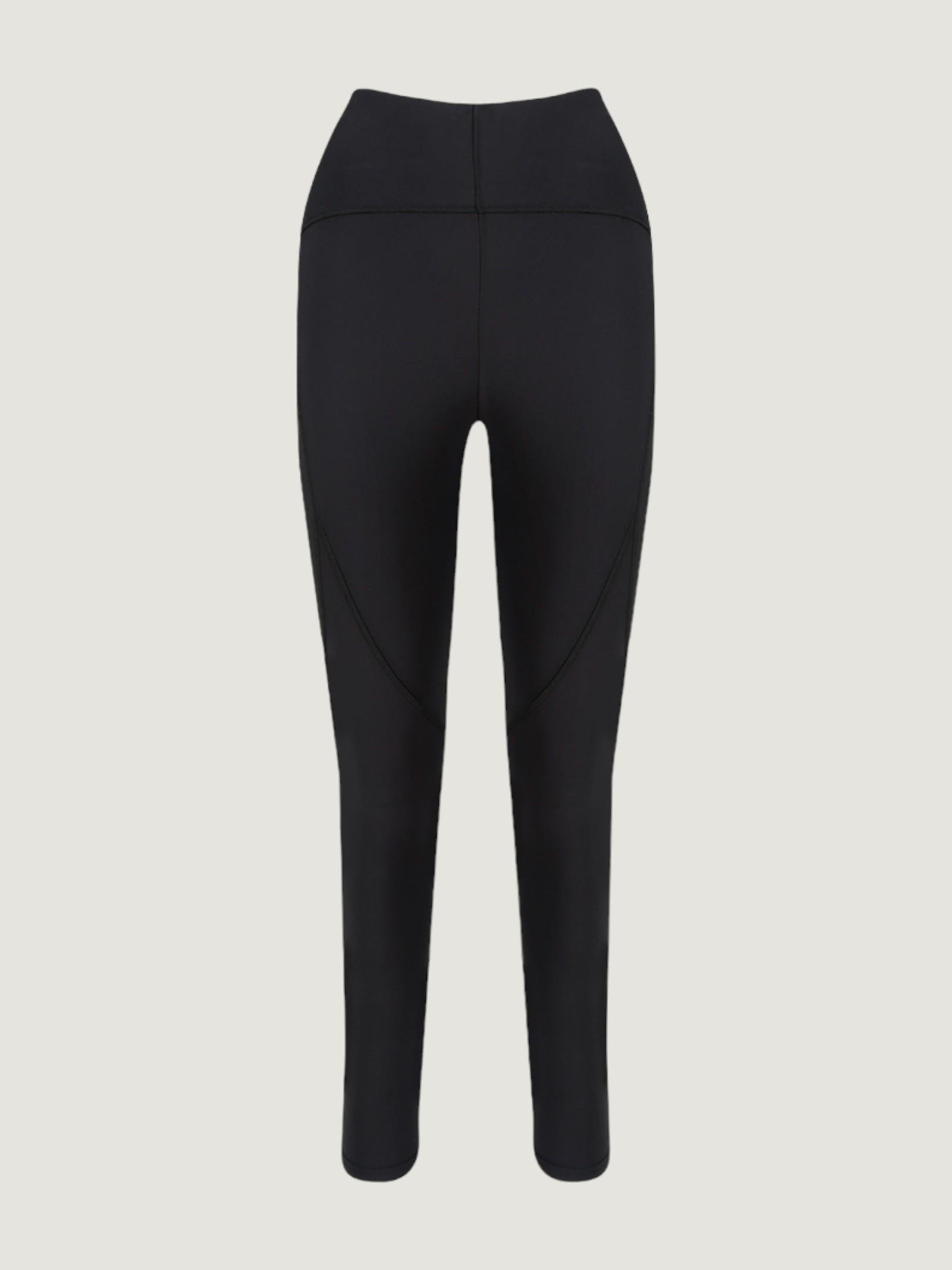 Dikişli Yüksek Bel Tayt - Siyah Tayt Modelleri