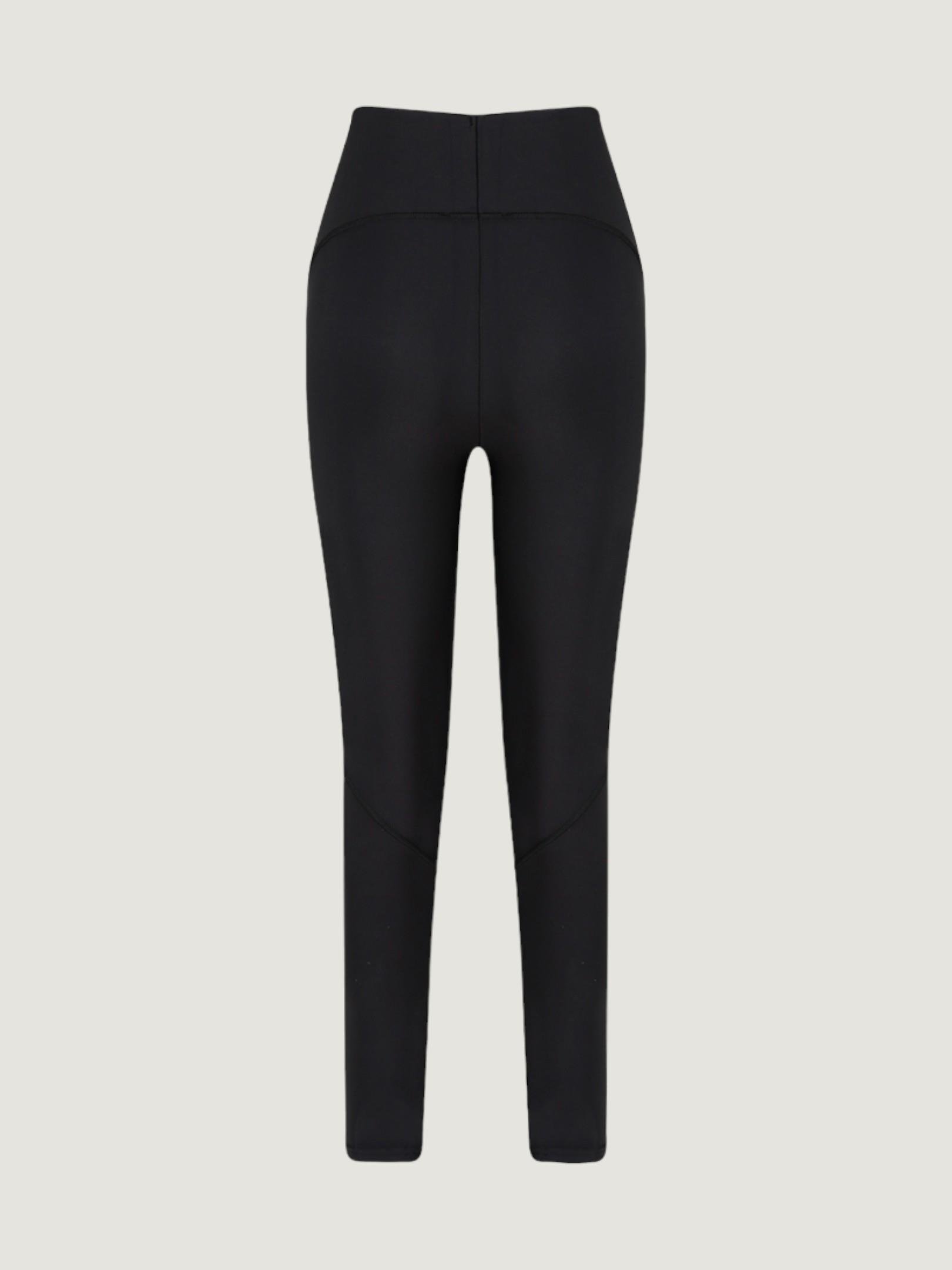 Dikişli Yüksek Bel Tayt - Siyah Tayt Modelleri