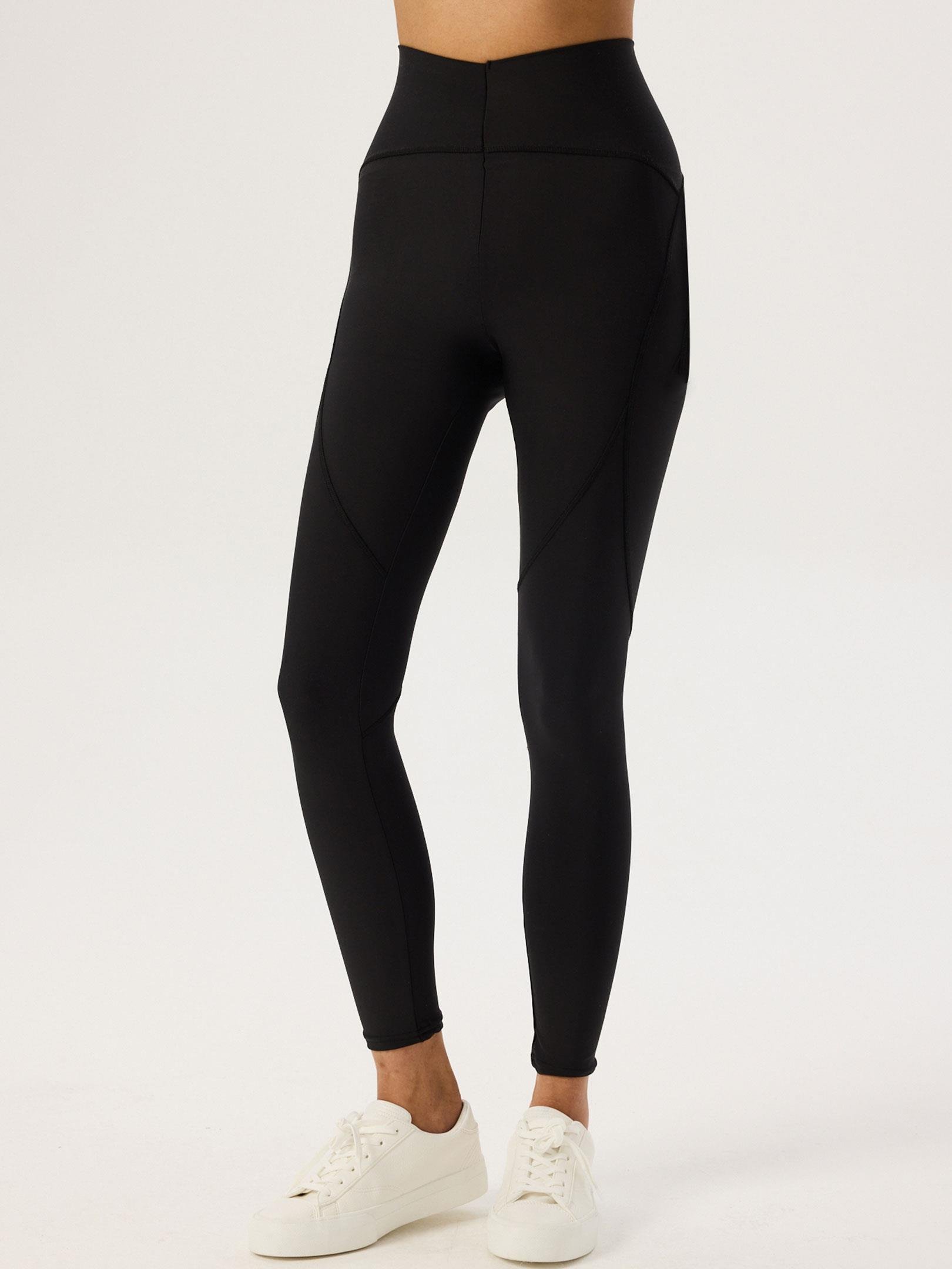 Dikişli Yüksek Bel Tayt - Siyah Tayt Modelleri