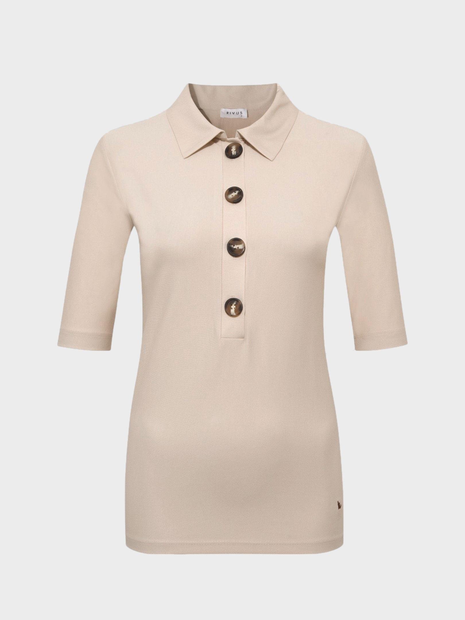 Düğmeli Polo Yaka T-shirt - Bej Kategorisiz Modelleri