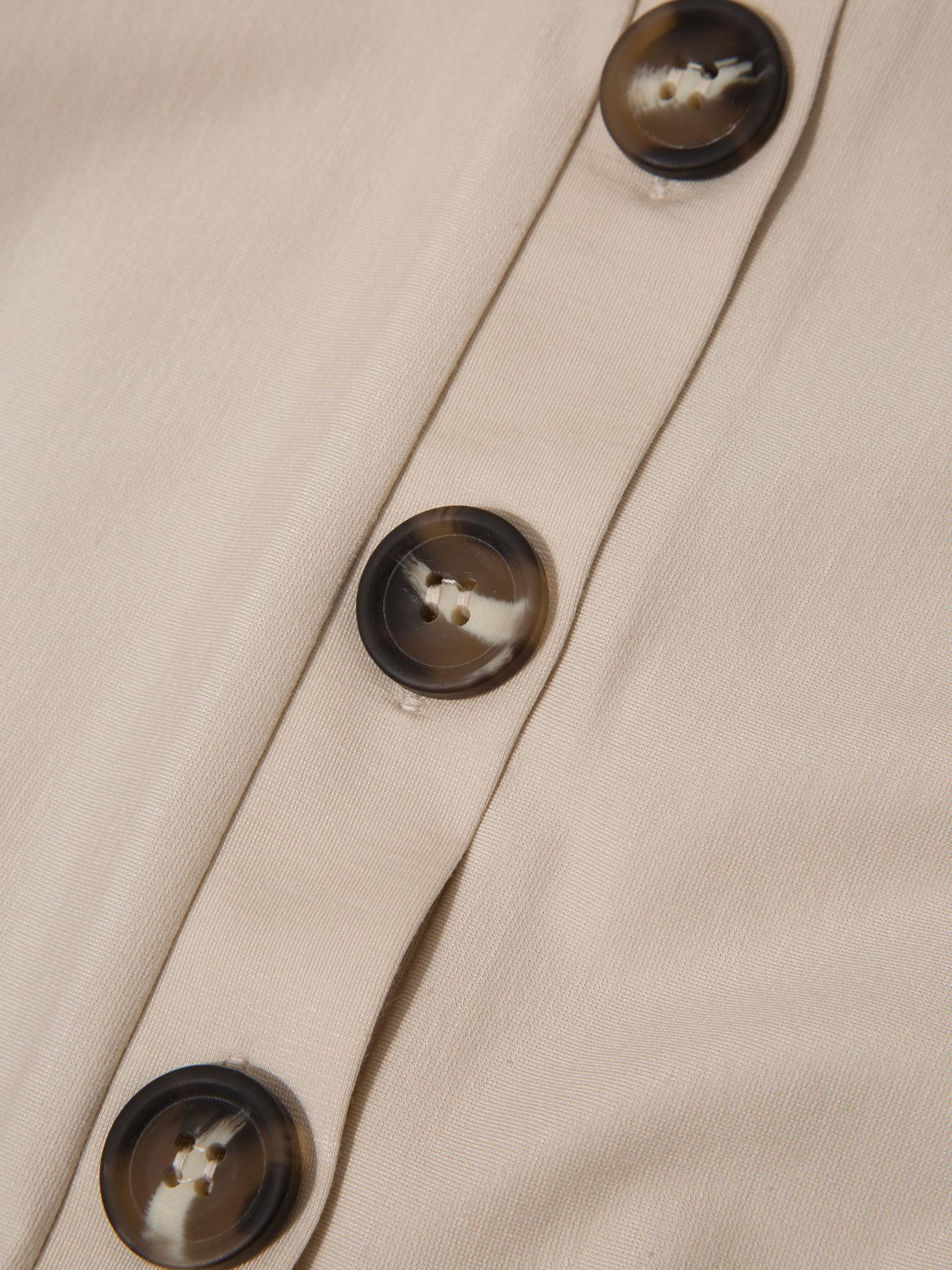 Düğmeli Polo Yaka T-shirt - Bej Kategorisiz Modelleri