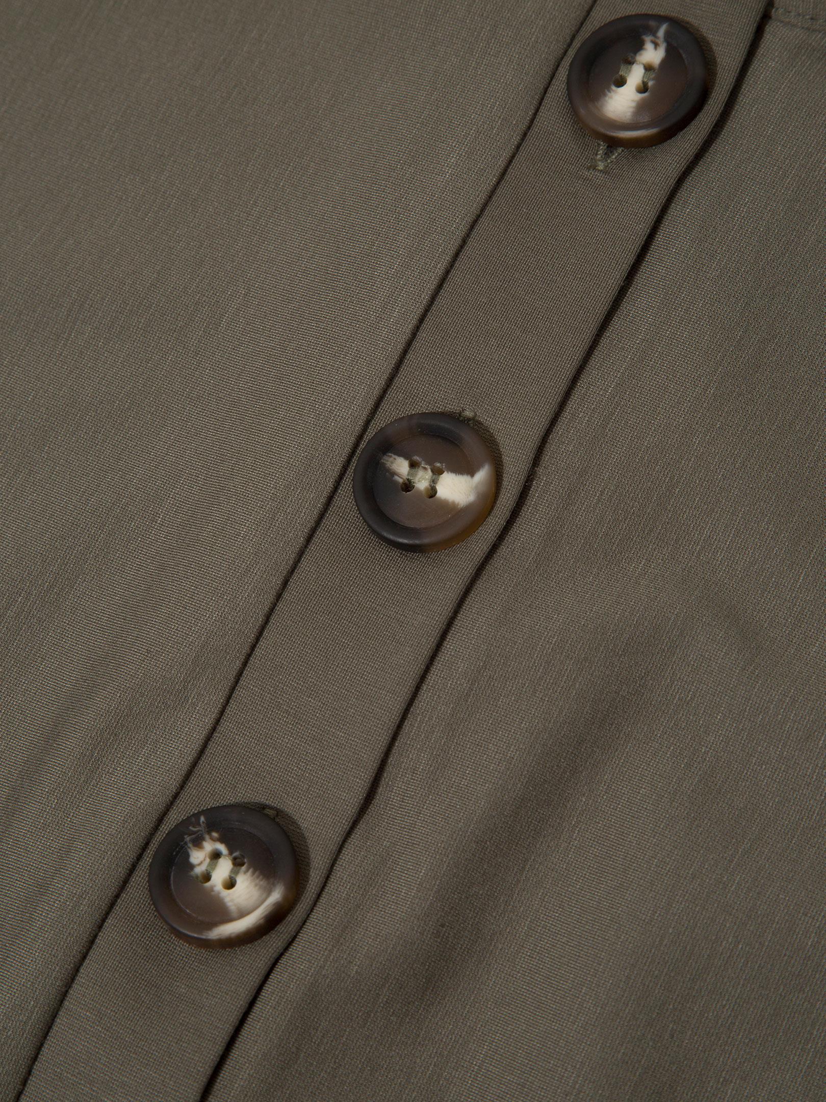 Düğmeli Polo Yaka T-shirt - Haki Kategorisiz Modelleri