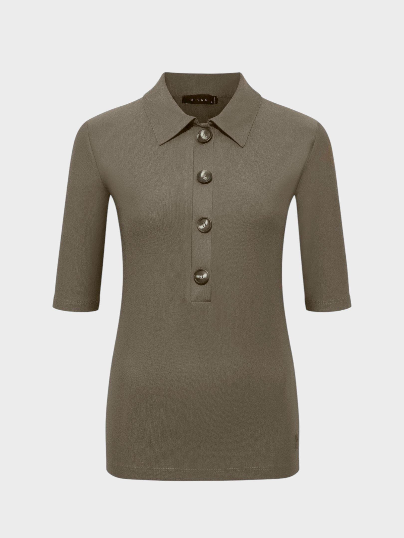 Düğmeli Polo Yaka T-shirt - Haki Kategorisiz Modelleri