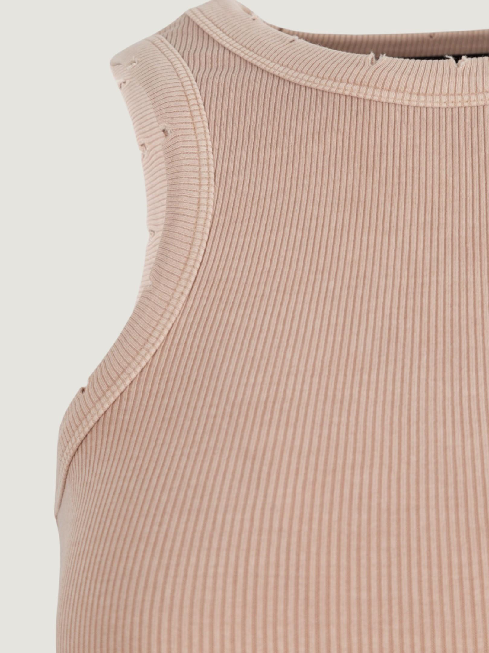 Eskitme Görünümlü Fitilli  Yüzücü Yaka Body - Bej Body Modelleri