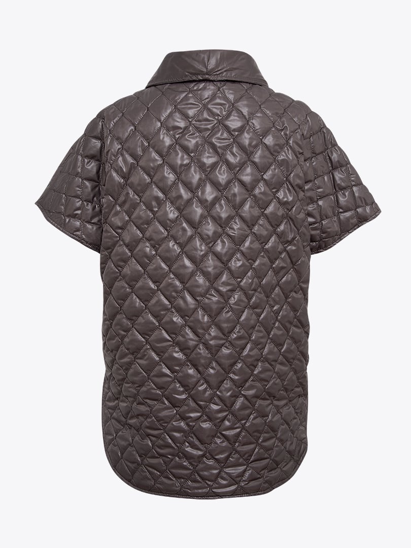 Fermuarlı Kapitone Yelek - Antrasit