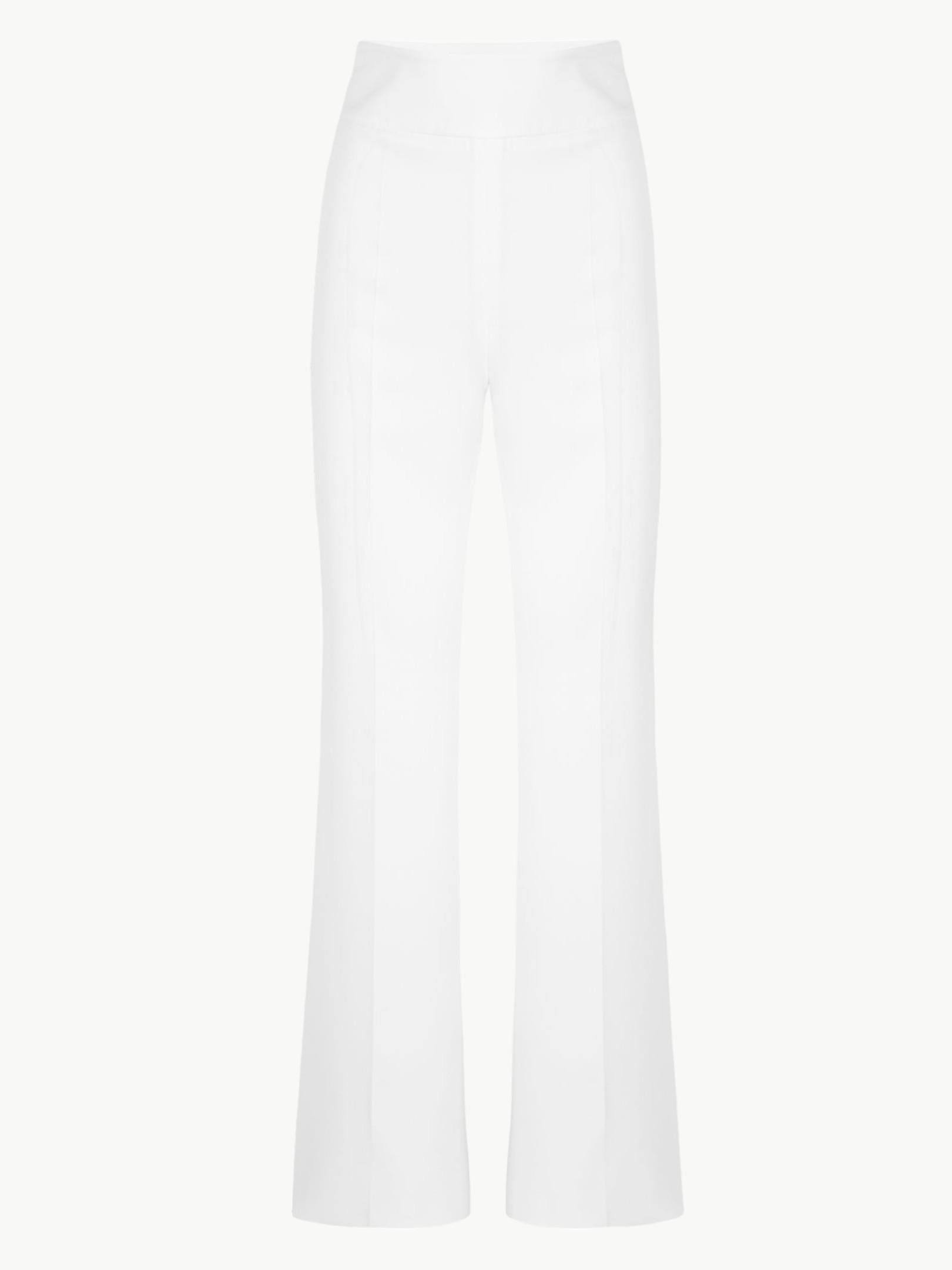 Gizli Fermuarlı Bol Paça Pantolon - Ekru Pantolon Modelleri