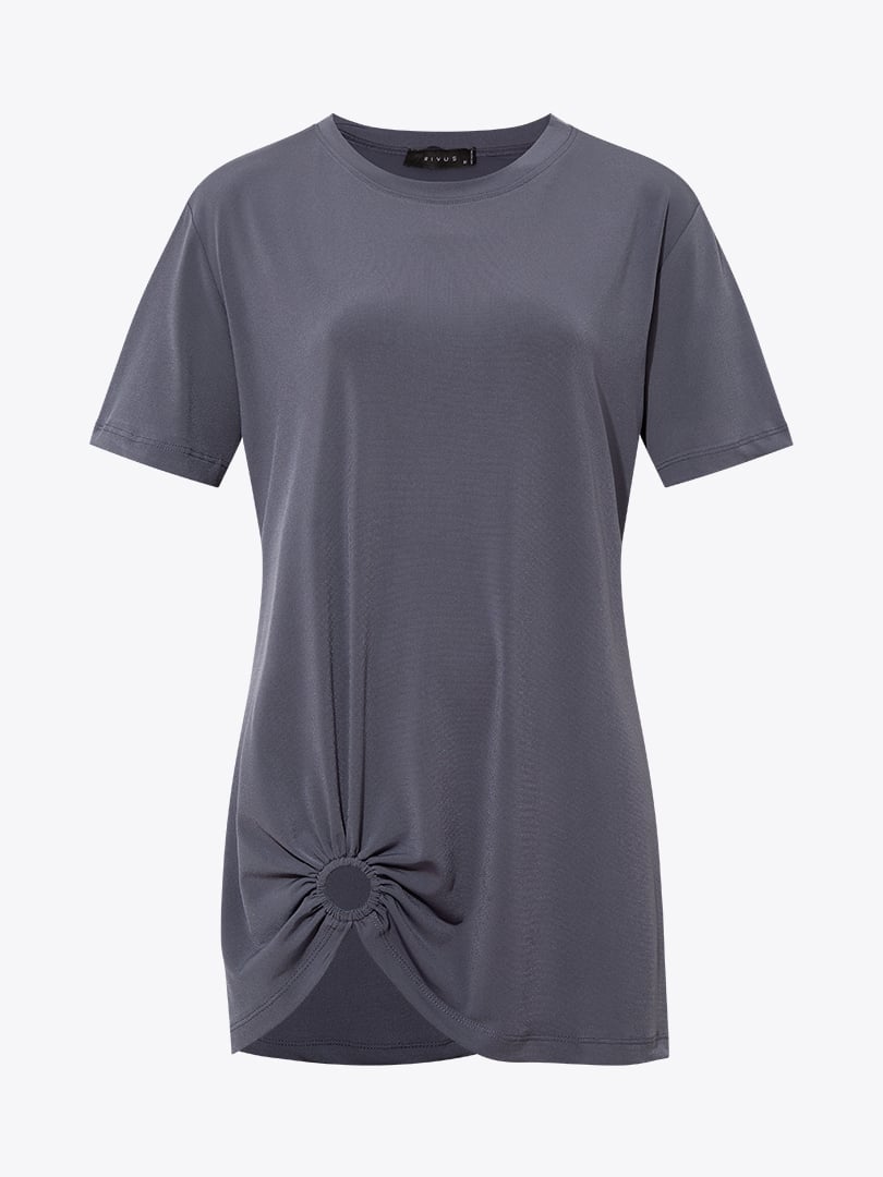 Halka Detaylı T-shirt - Antrasit