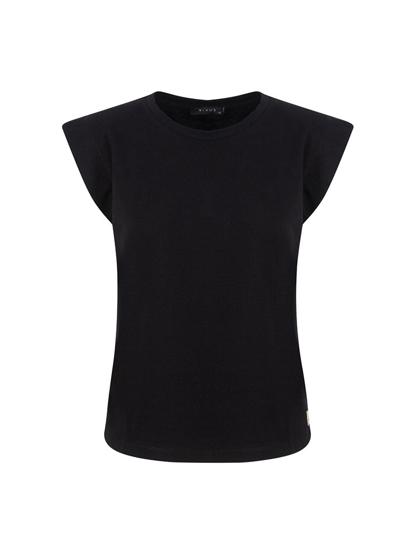 HELIANTHUS Vatkalı T-shirt - Siyah