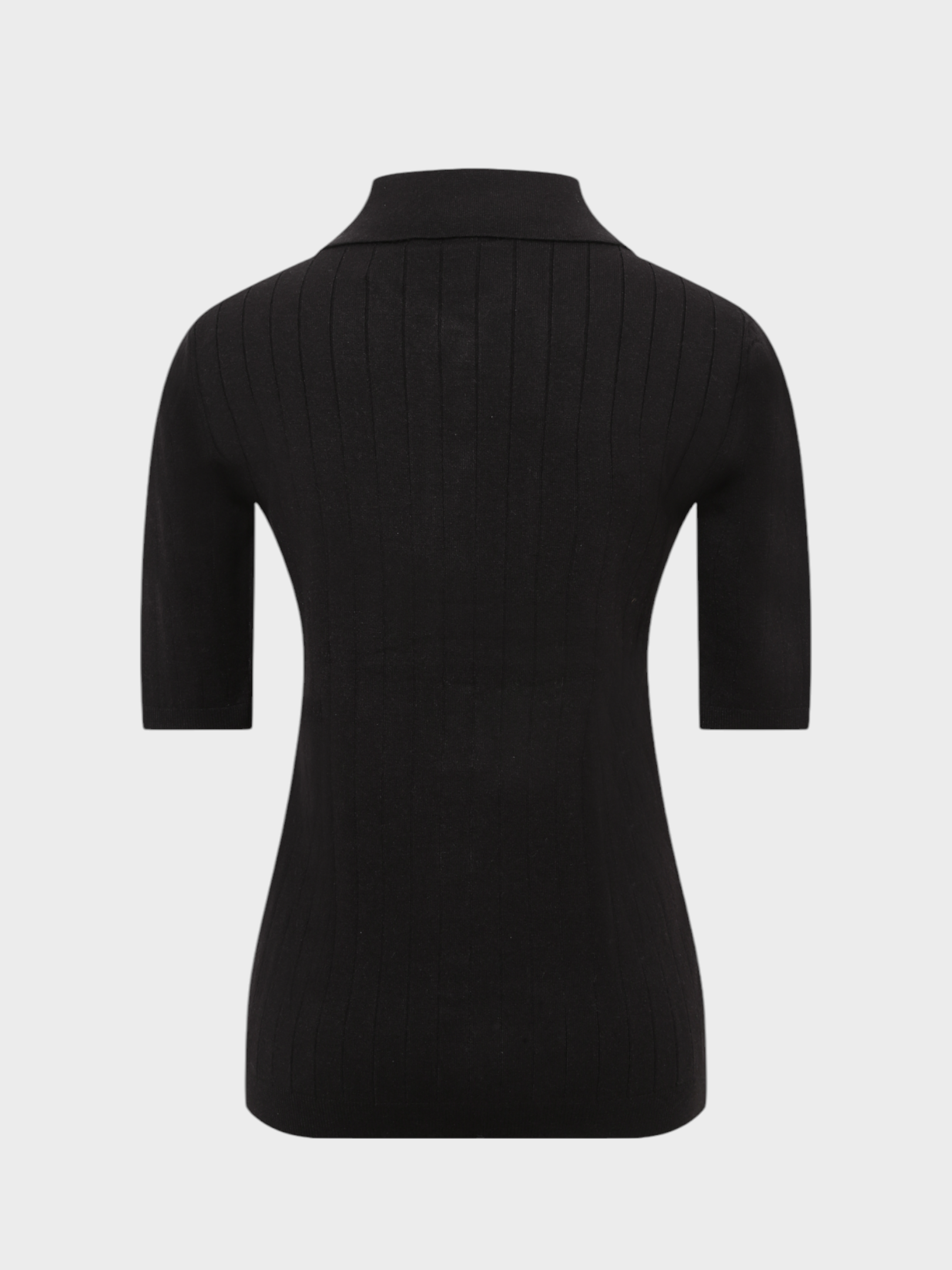 İkonik Düğmeli Yakalı Truvakar Kollu Örme Bluz Kategorisiz Modelleri