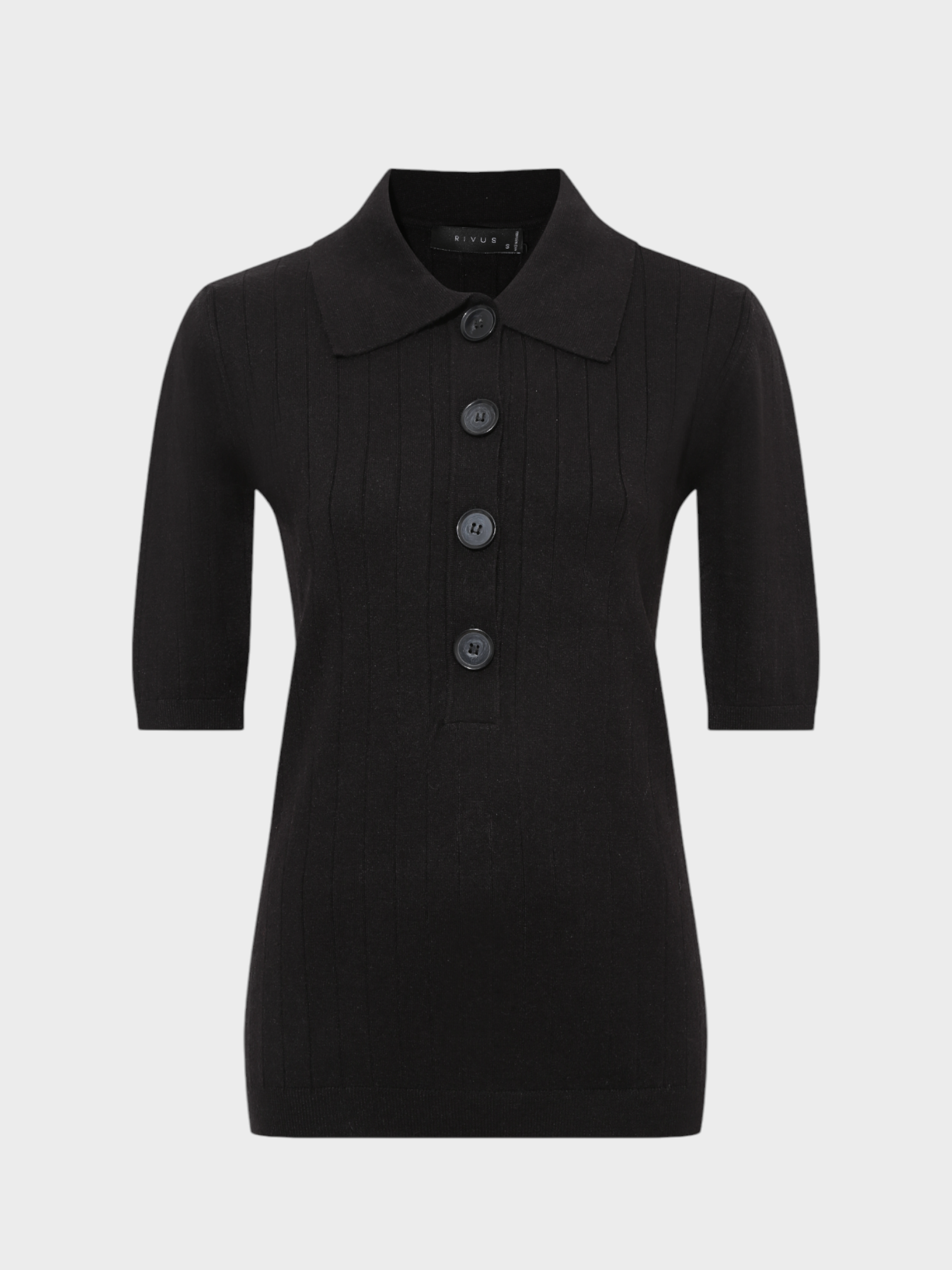 İkonik Düğmeli Yakalı Truvakar Kollu Örme Bluz Kategorisiz Modelleri