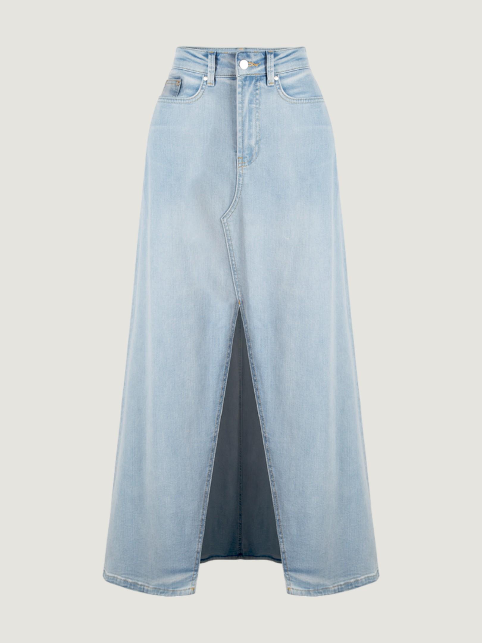 Jean Uzun Etek - İndigo Etek Modelleri