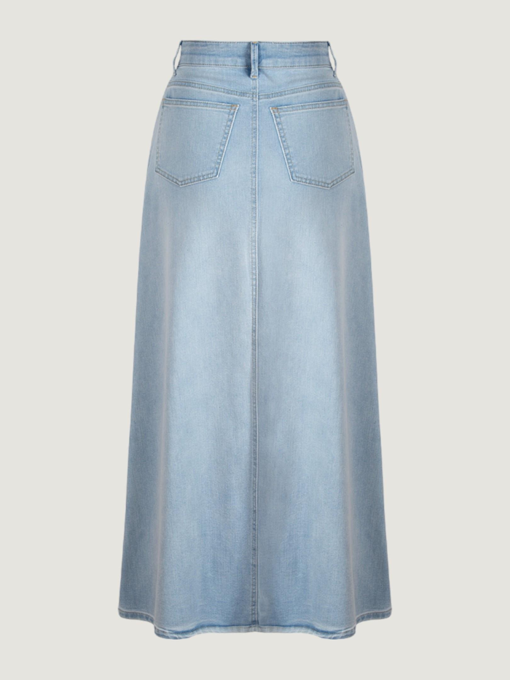 Jean Uzun Etek - İndigo Etek Modelleri