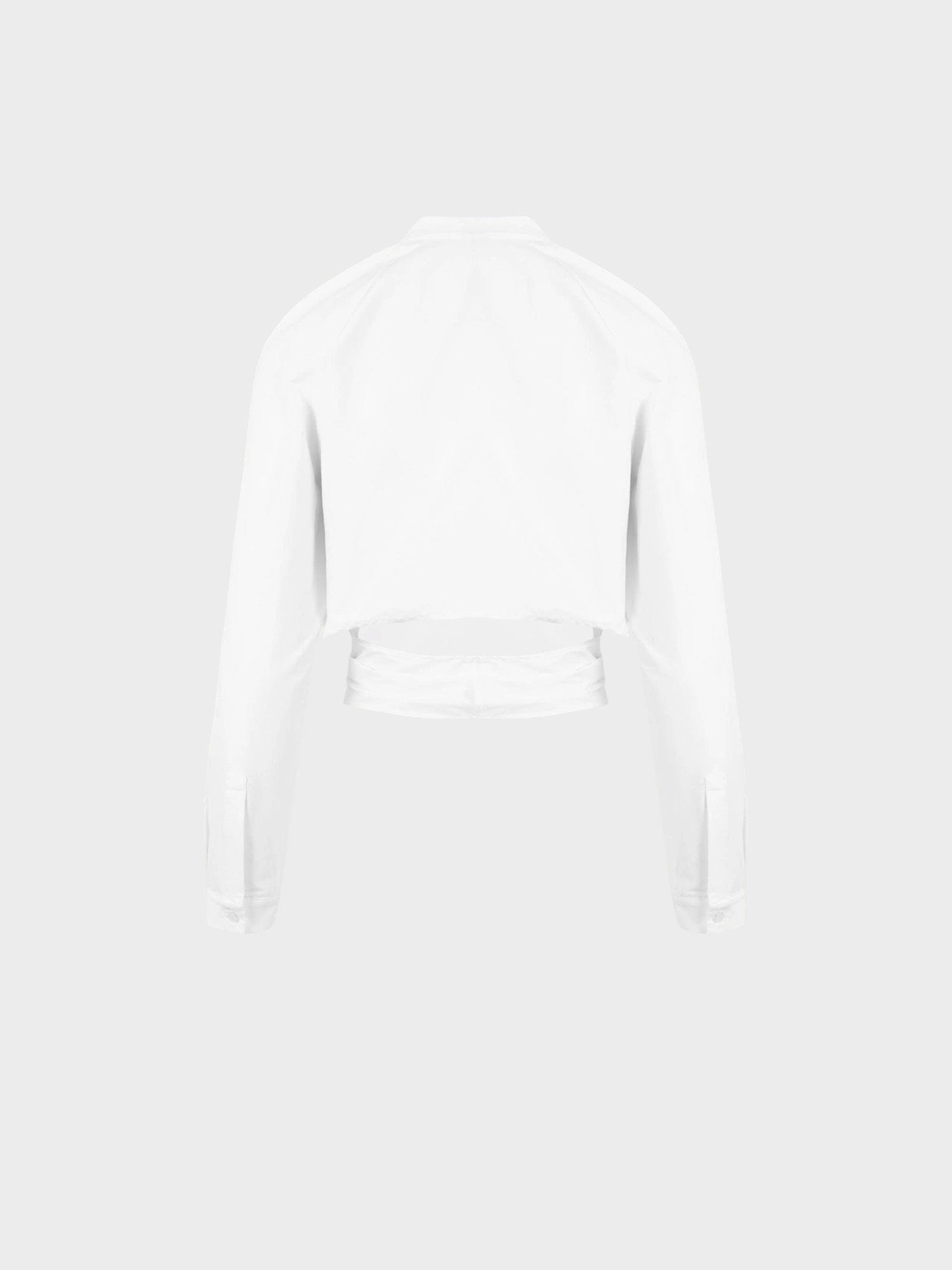 Kadın, Bayan Asimetrik Kesim Düğmeli Gömlek - Beyaz Gömlek Modelleri