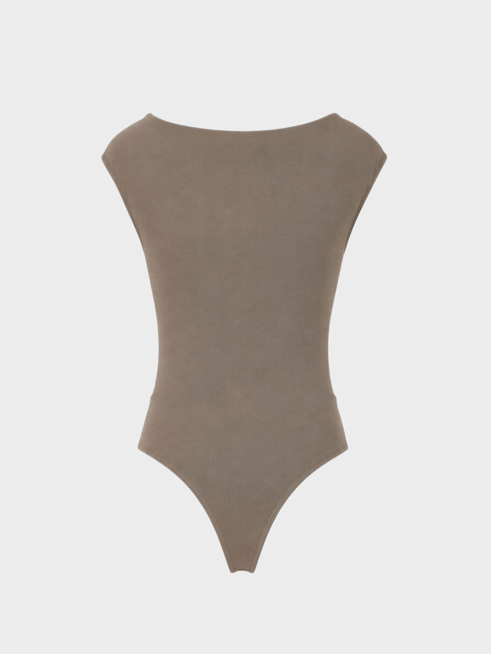 Kadın, Bayan Asimetrik Yaka Detaylı Body - Vizon Body Modelleri