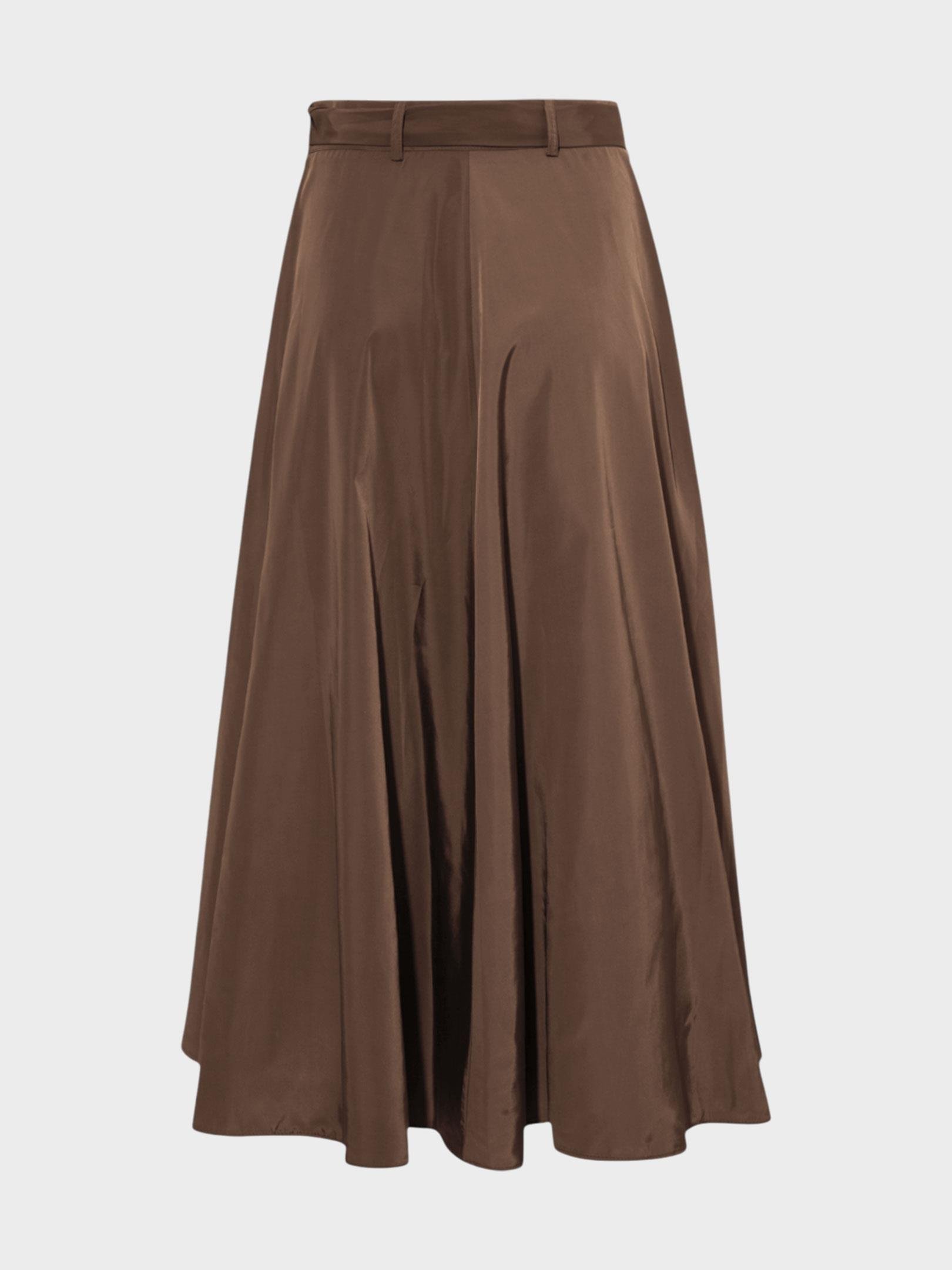 Kadın, Bayan Beli Kuşaklı Fermuarlı Yırtmaç Detaylı Cepli Etek Kategorisiz Modelleri