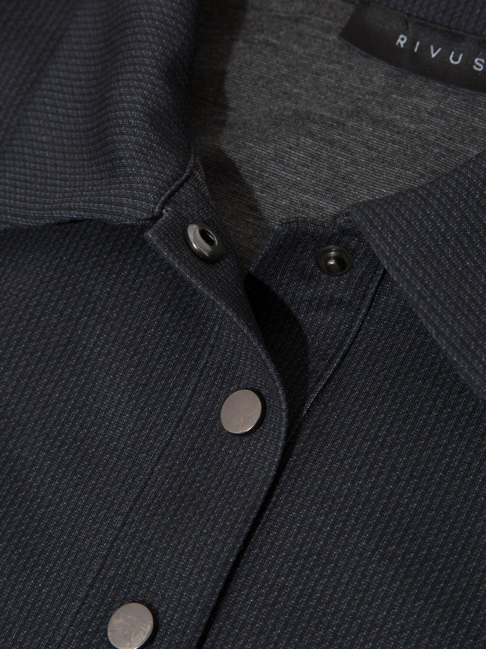 Kadın, Bayan Klasik Yaka Çıtçıt Detaylı Uzun Kollu Bluz - Lacivert Bluz Modelleri