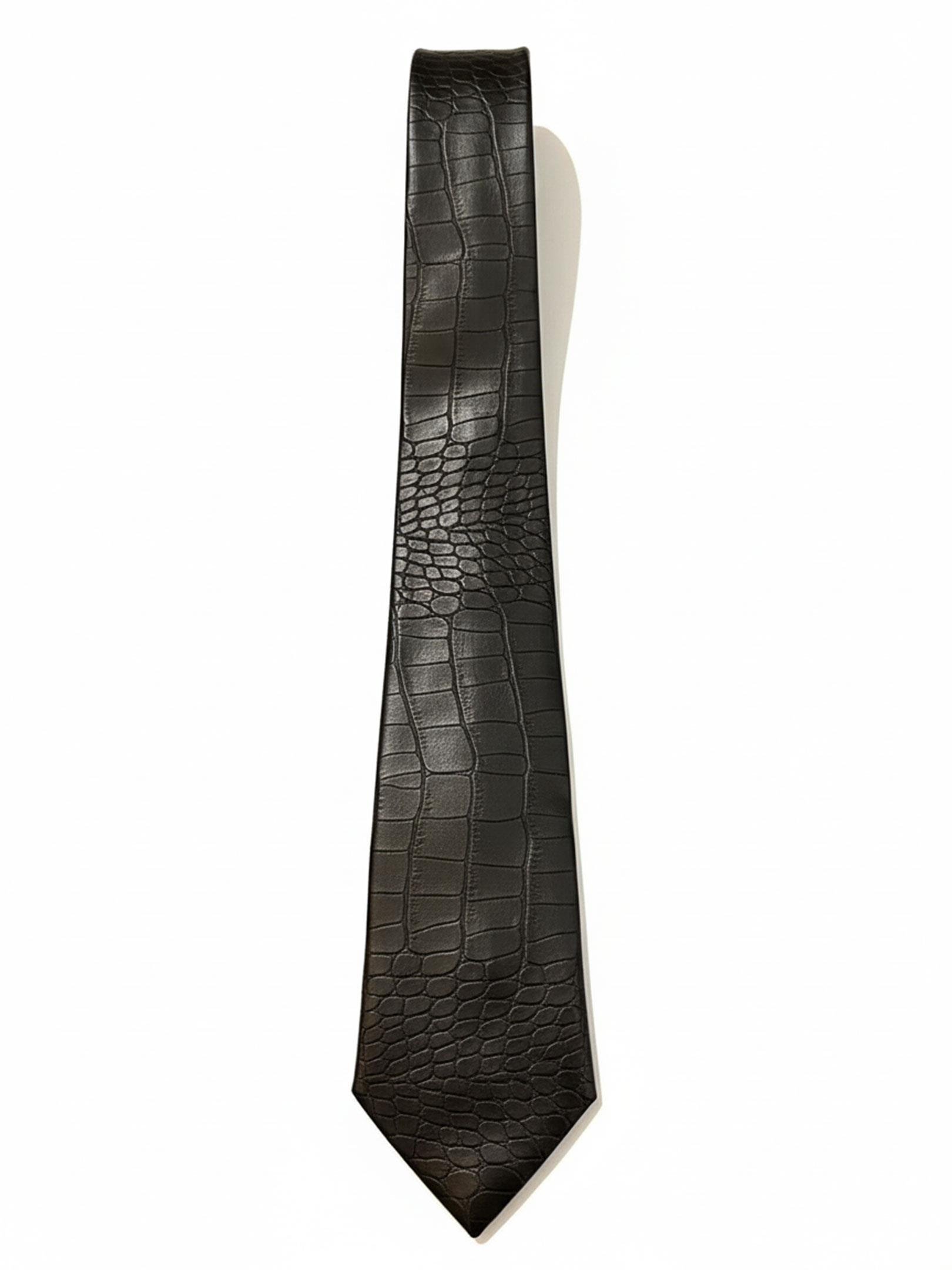 Kadın, Bayan Kroko Deri Kravat - Siyah Kategorisiz Modelleri
