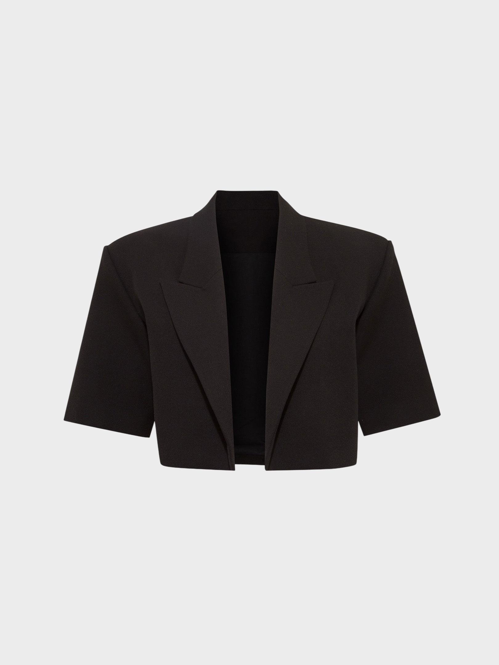 Kadın, Bayan Modern Fit Kısa Blazer Ceket - Siyah Kategorisiz Modelleri