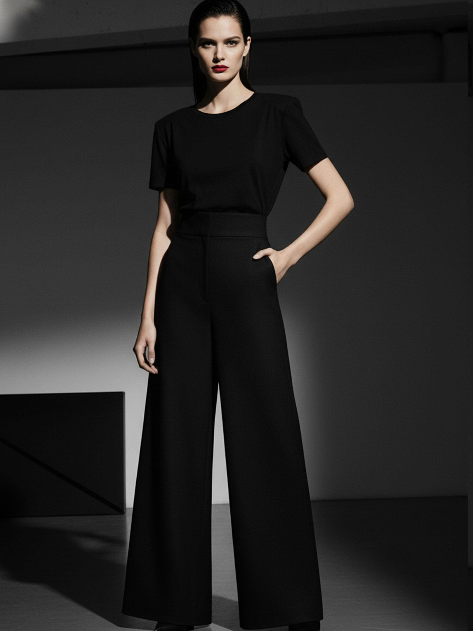 Kadın, Bayan Ultra Yüksek Bel Culotte Pantolon - Siyah Kategorisiz Modelleri