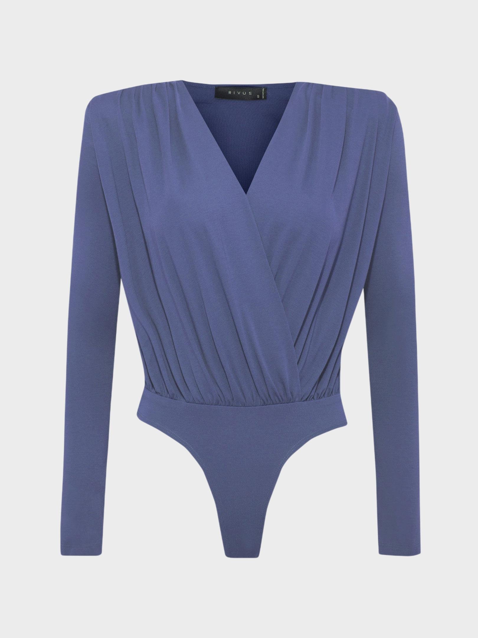 Kadın, Bayan V Yakalı Büzgülü Uzun Kollu Body Kategorisiz Modelleri