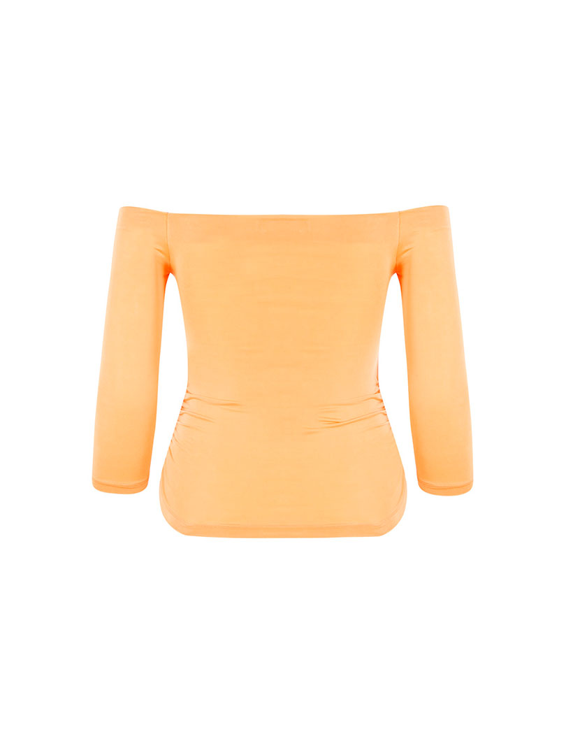 Kayık Yaka Body - Turuncu
