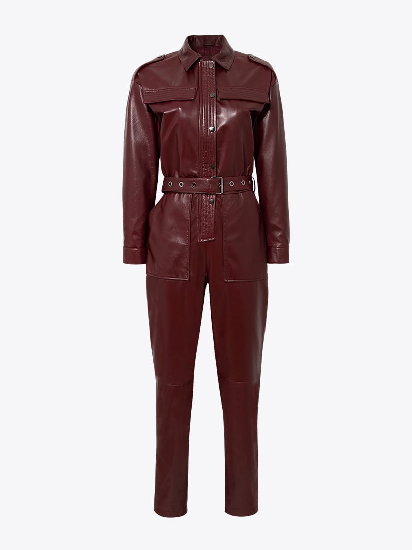 Kemerli Deri Tulum - Bordo