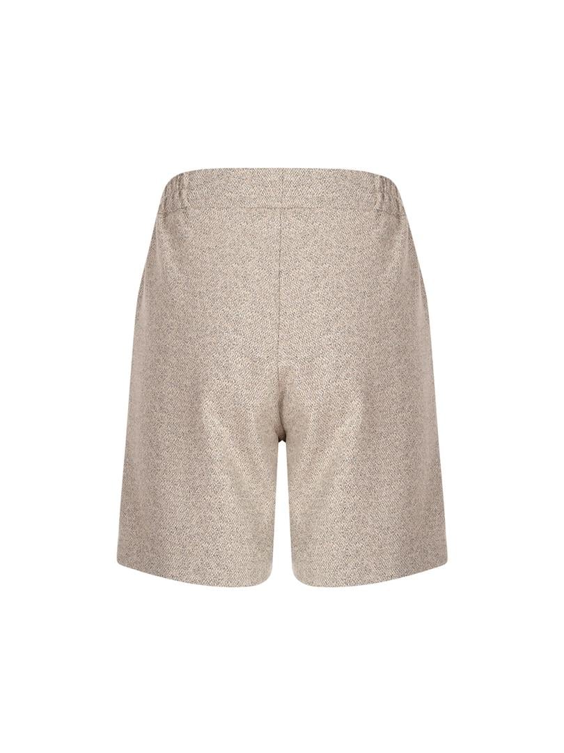Kırçıllı Dokuma Şort - Bej