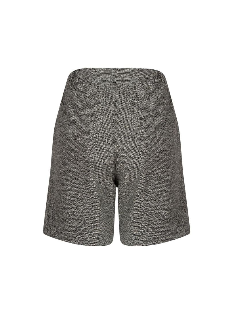Kırçıllı Dokuma Şort - Siyah