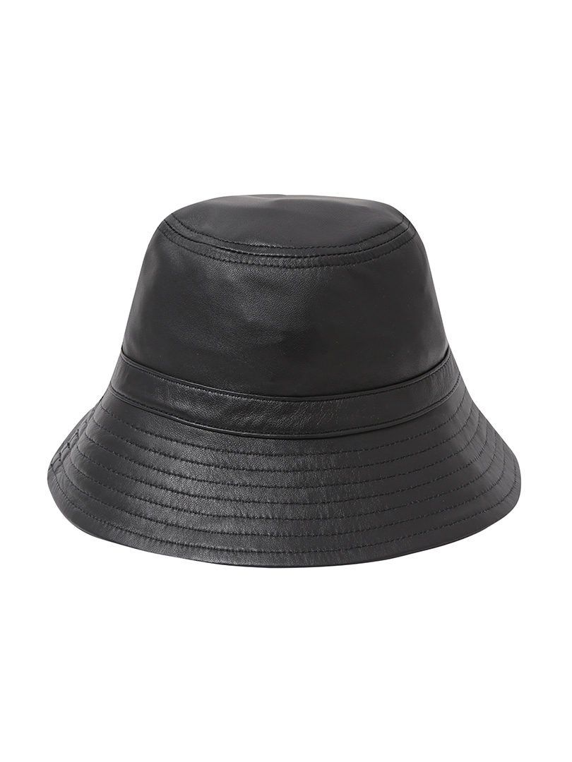 Leather Bucket Hat - Siyah