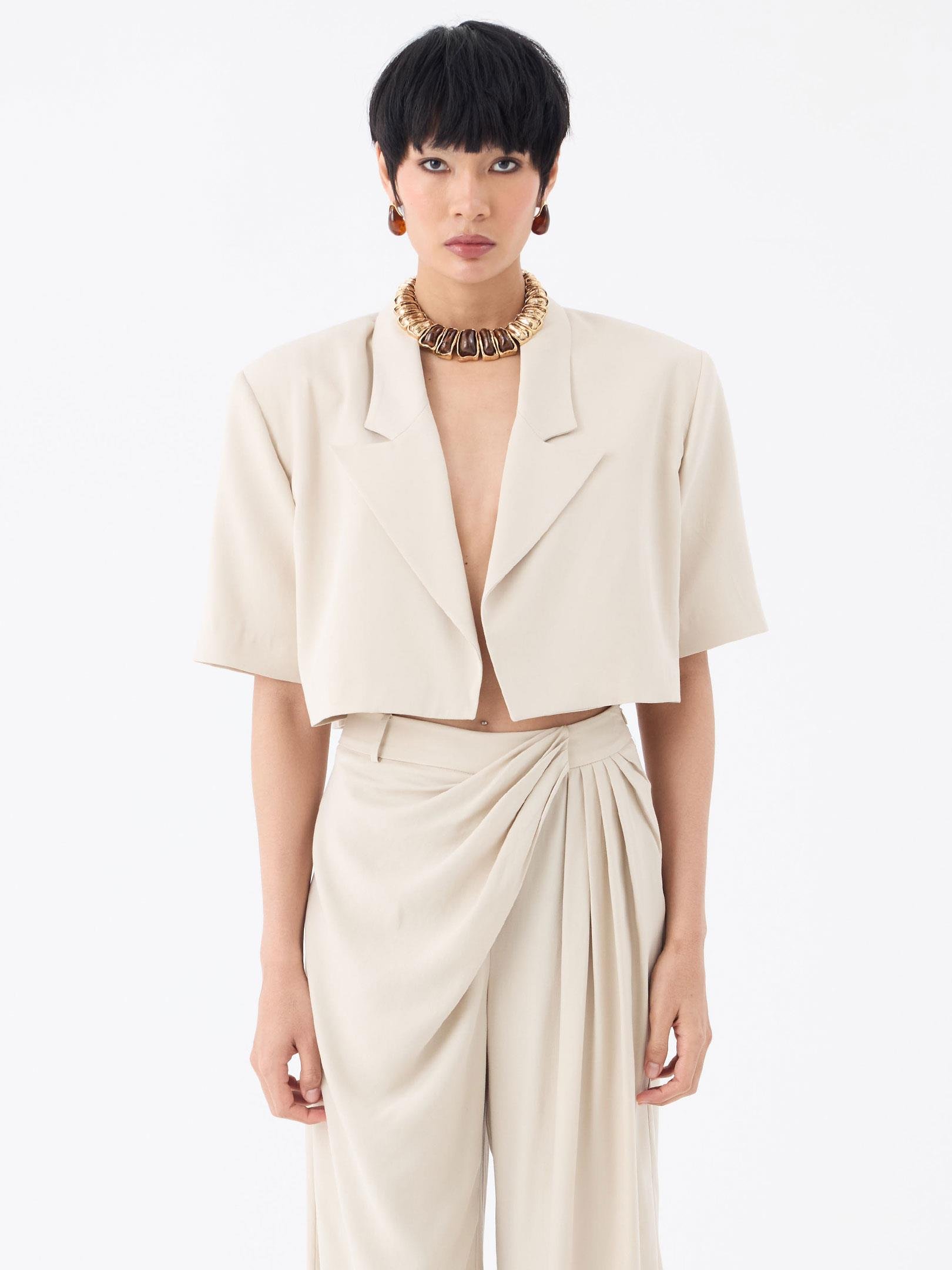 Modern Fit Kruvaze Ceket - Bej Ceket Modelleri