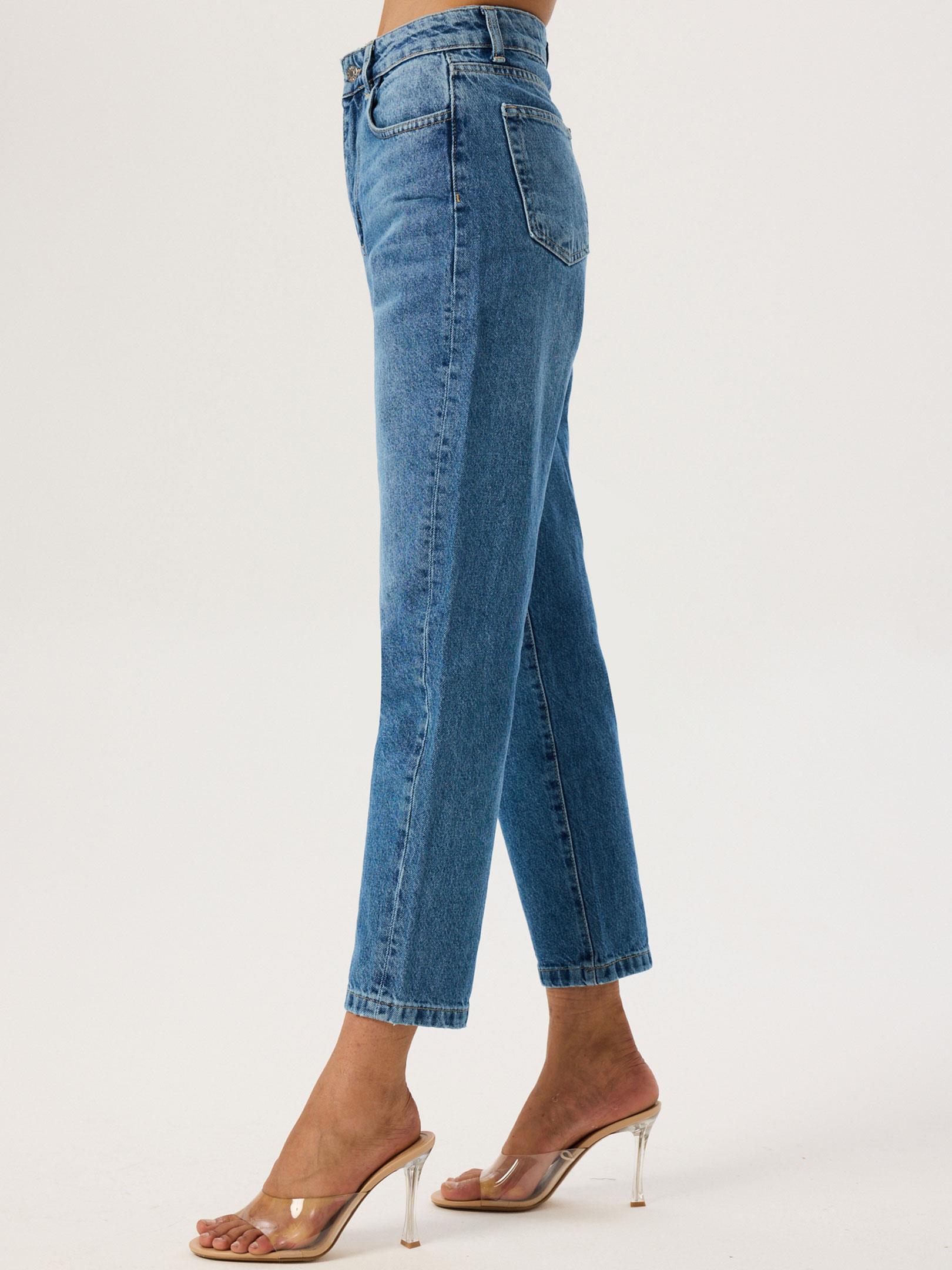 Mom Fit Jean Pantolon - Light Indigo Jean Modelleri