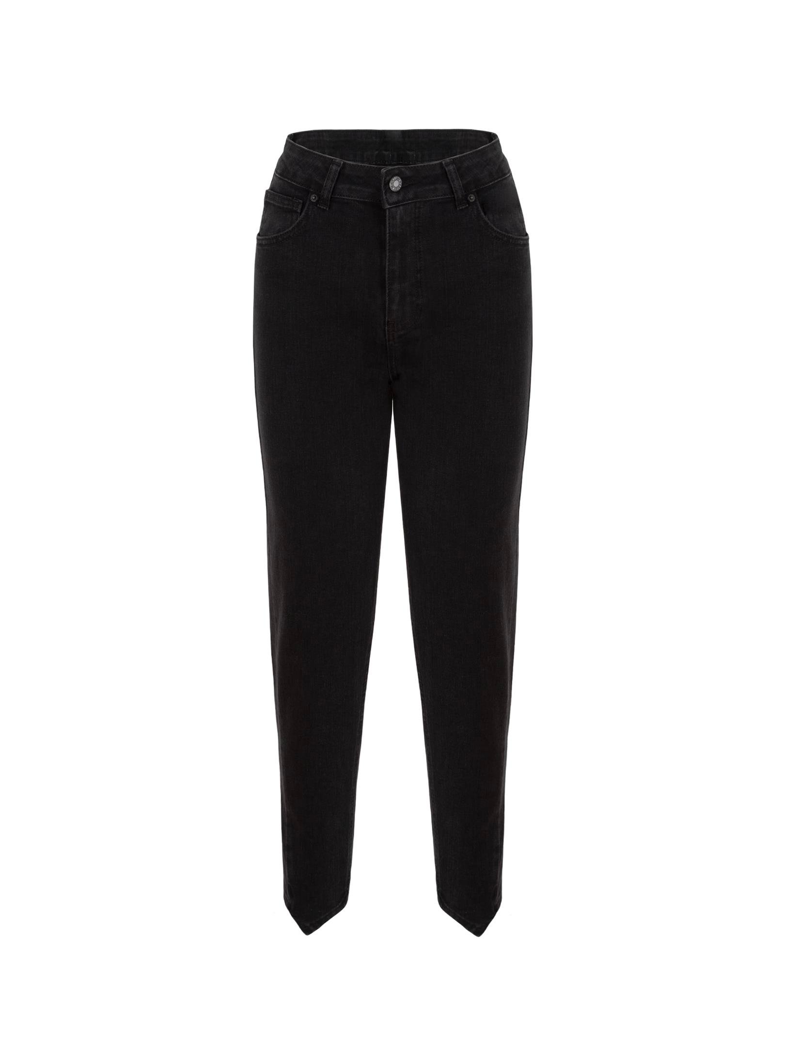 Mom Fit Jean Pantolon - Siyah Pantolon Modelleri