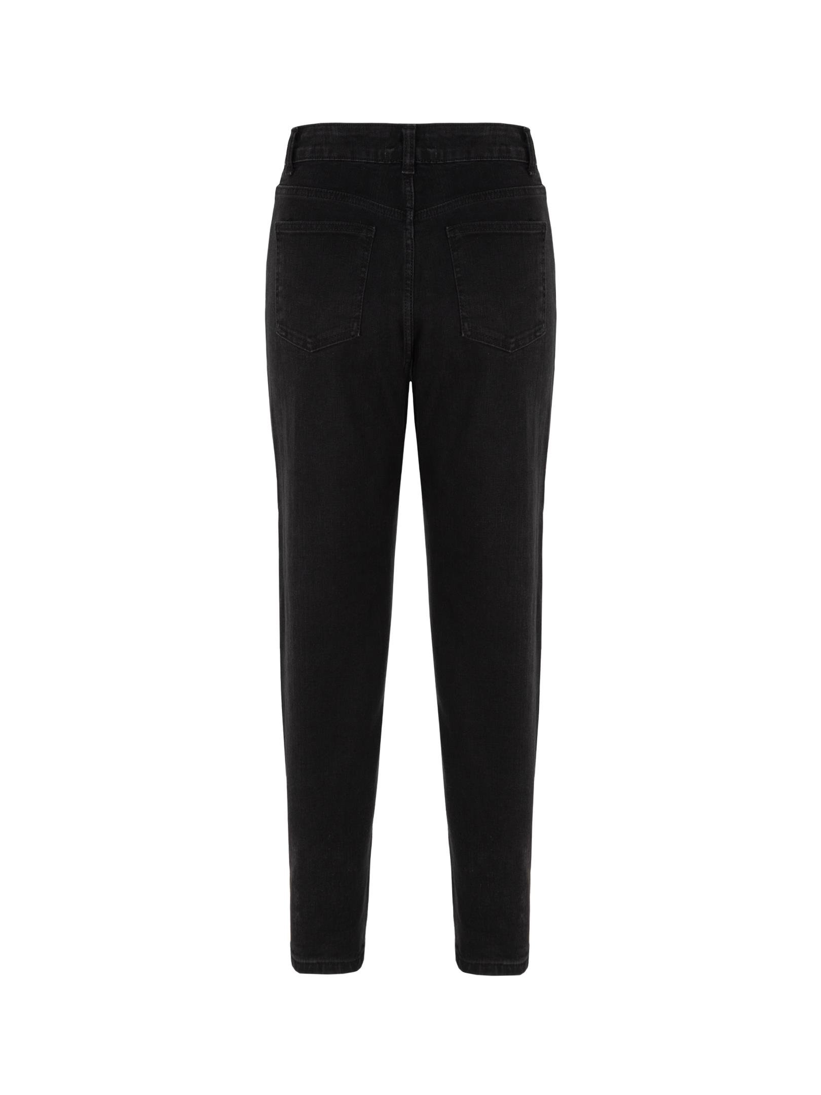 Mom Fit Jean Pantolon - Siyah Pantolon Modelleri