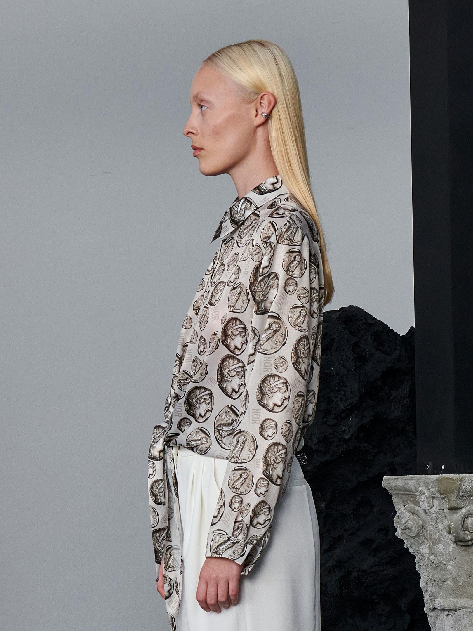 Önden Bağlama Detaylı Gömlek - Desenli Gömlek Modelleri