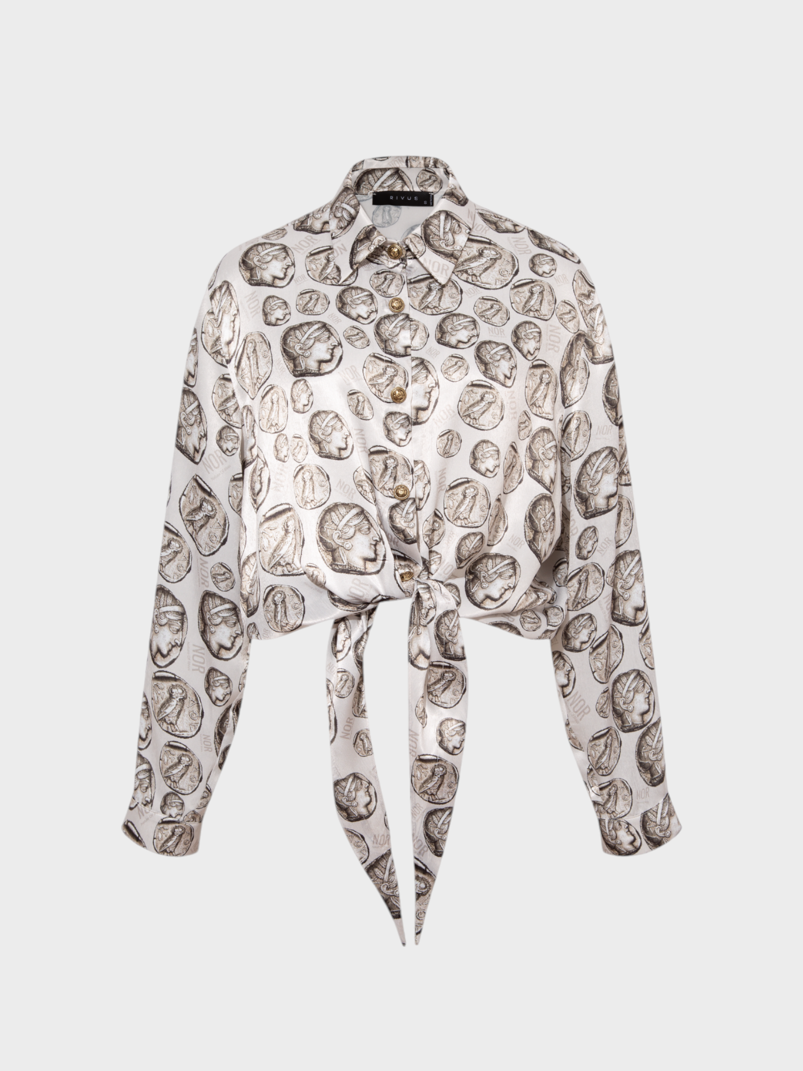 Önden Bağlama Detaylı Gömlek - Desenli Gömlek Modelleri