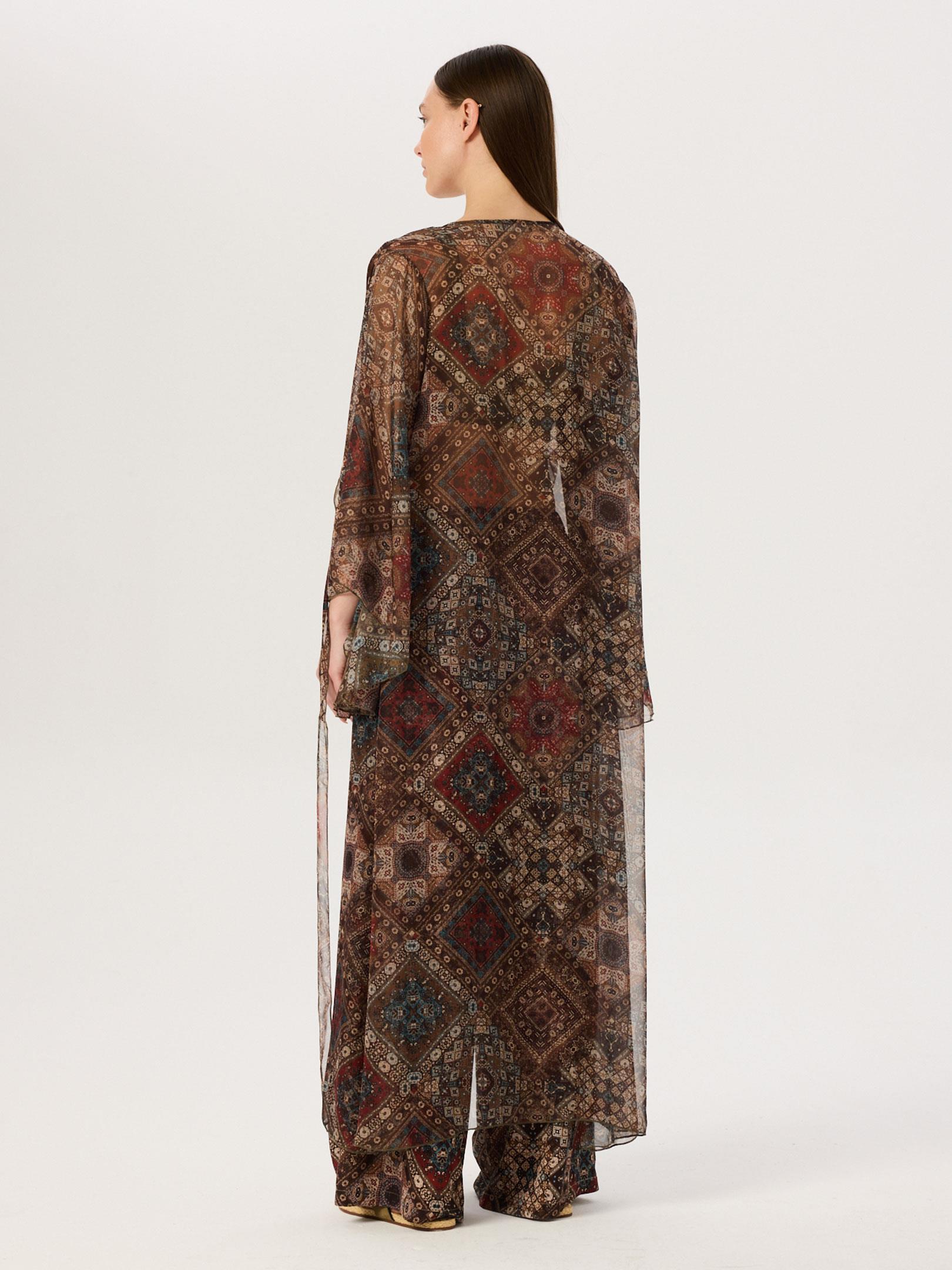 Önden Bağlama Detaylı Kimono - Desenli Kimono & Pareo Modelleri