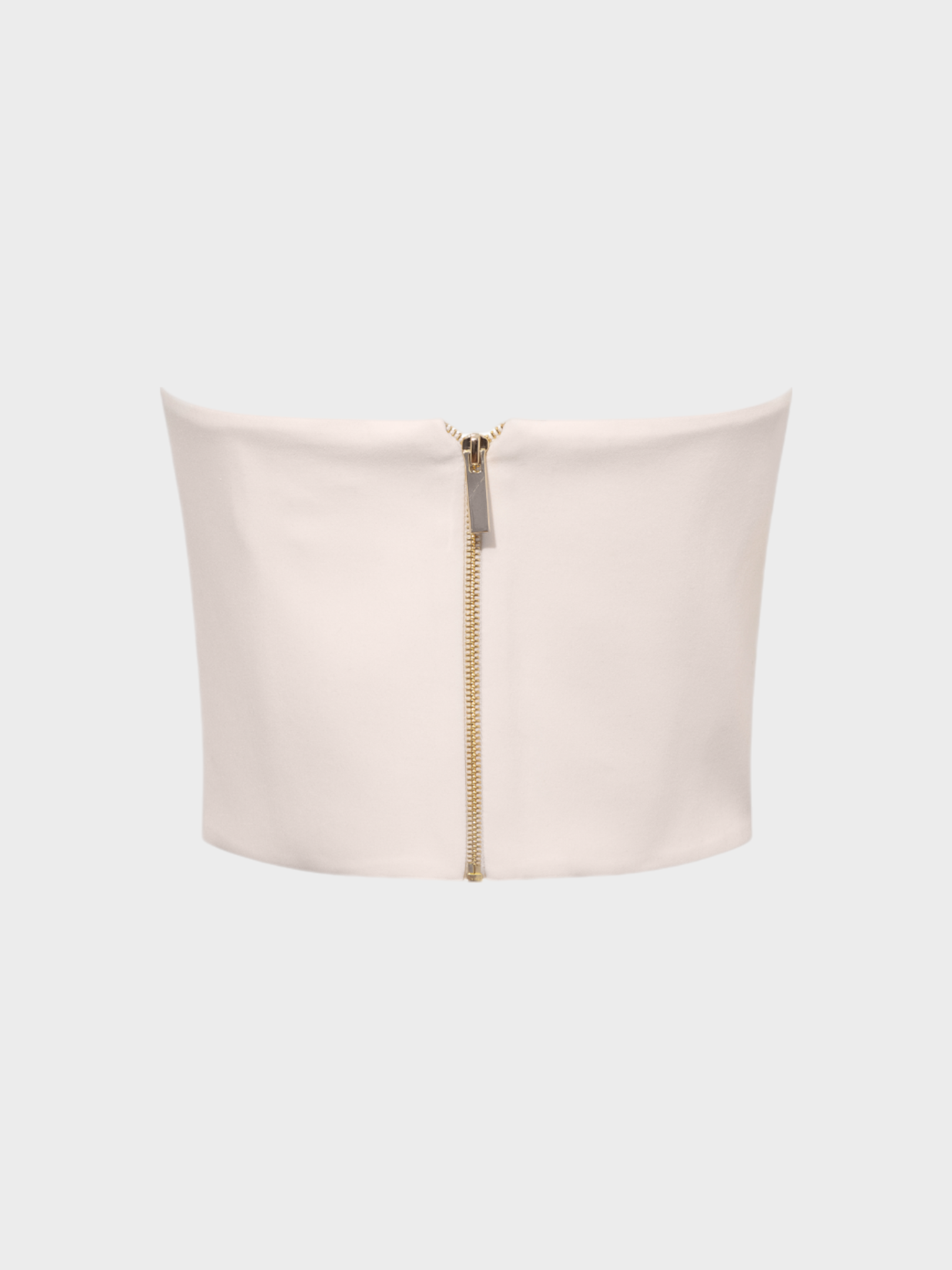 Önü Dekolteli Bağcıklı Kalp Yaka Straplez Kesim Şık Büstiyer - Ekru Bluz Modelleri