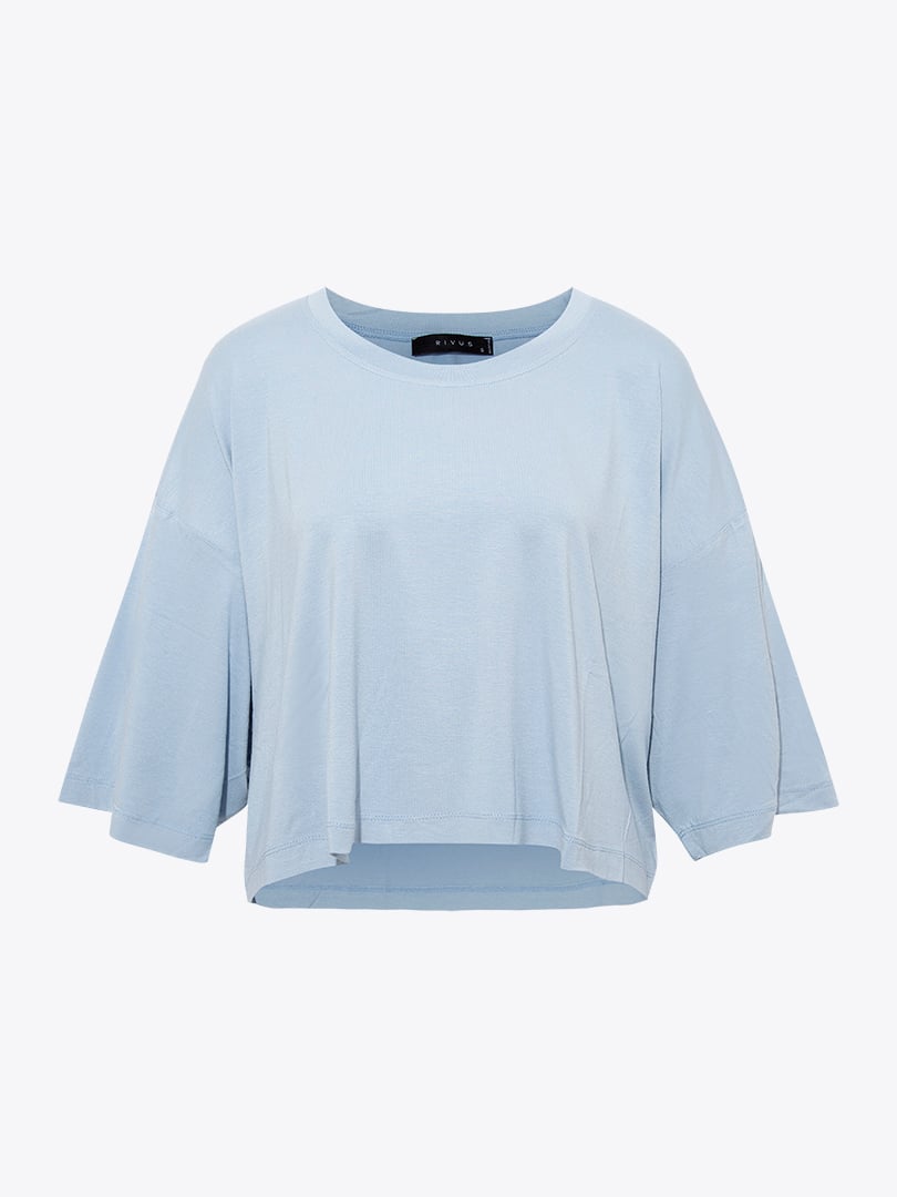 Oversize Crop T-shirt - Mavi